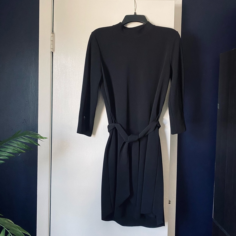NWT Black Zara High-Neck Dress